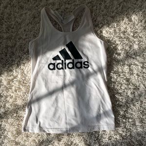 White Adidas Racerback Tank